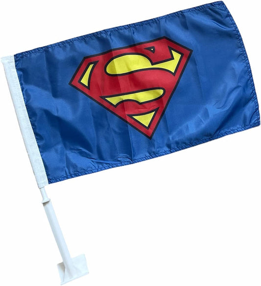 Bandera con clip para ventana de Ford, Dodge, Chrysler, GMC, Nissan y Toyota Superman