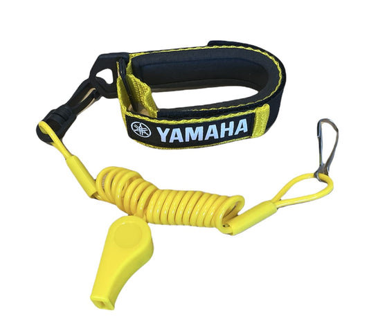 Yamaha FX VX Cruiser FZR SHO FX1 GP800 GP1200 GP1300 XL 1200 Replacement Lanyard & Whistle Wrist Band Yellow