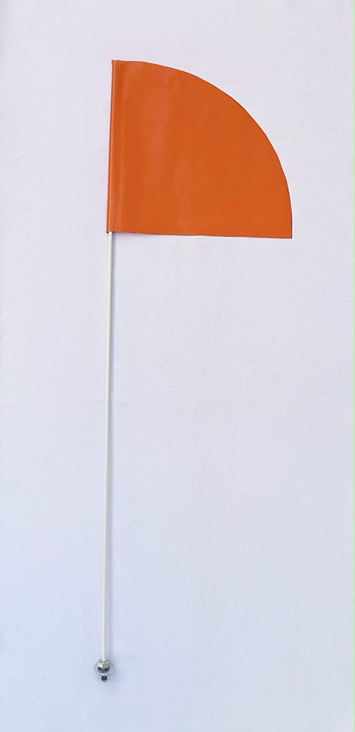 JLP Polaris Scrambler Outlaw Blazer Magnum 3.5' Heavy Duty Quarter of Circle Orange Flag