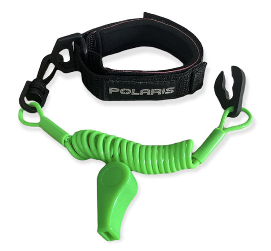 POLARIS SL SLT OCTANE VIRAGE GENESIS 650 750 ALL MODELS NEW LANAYRD WRIST BAND LANYARD BLACK / GREEN