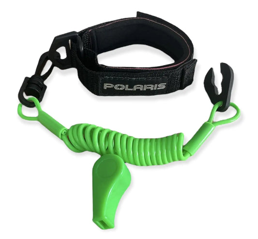 Polaris SL SLT SLTX Virage Octane MSX All Models Whitstle Wrist Band & Lanyard Black / Green