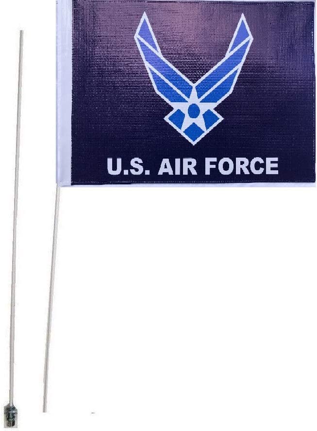 JLP Yamaha Raptor Warrior Banshee YFZ450 Blaster 2 Part 7' Whip Air Force Heavy Duty Flag