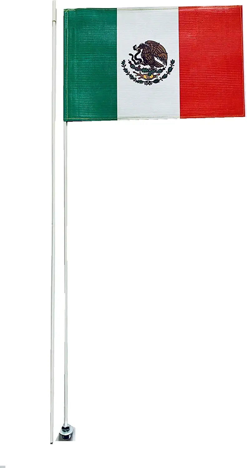 JLP Can Am Maverick X3 Polaris RZR Yamaha YXZ1000 2 Part 7' Mexico Whip Heavy Duty Flag