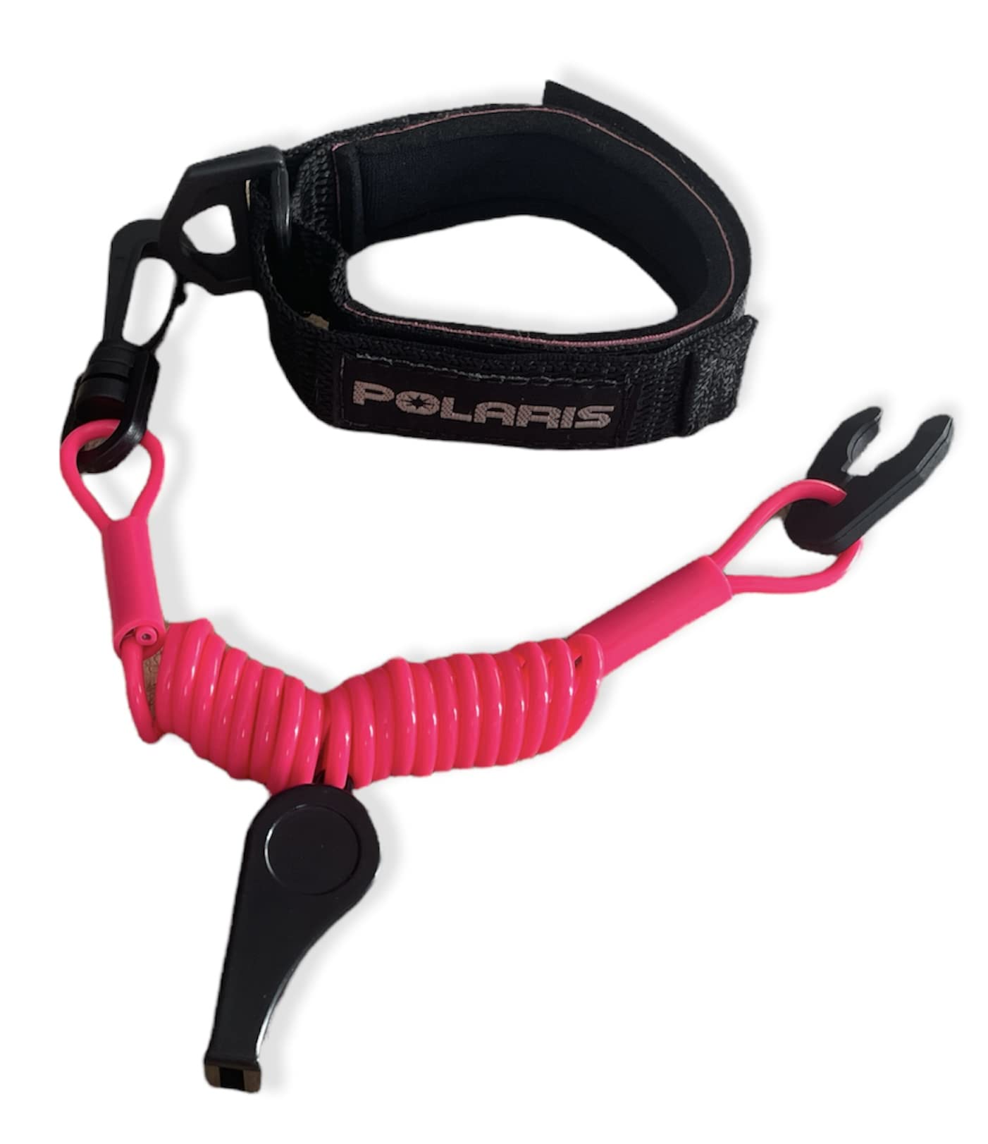 Polaris SL SLT SLTX Virage Octane MSX All Models Whitstle Wrist Band & Lanyard Black / pink