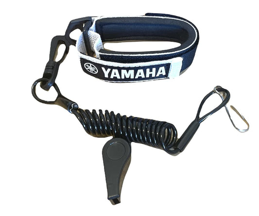 Yamaha Superjet SJ Waverunner GP XL VX VXR Raider LX SHO Replacement Lanyard & Whistle Wrist Band White