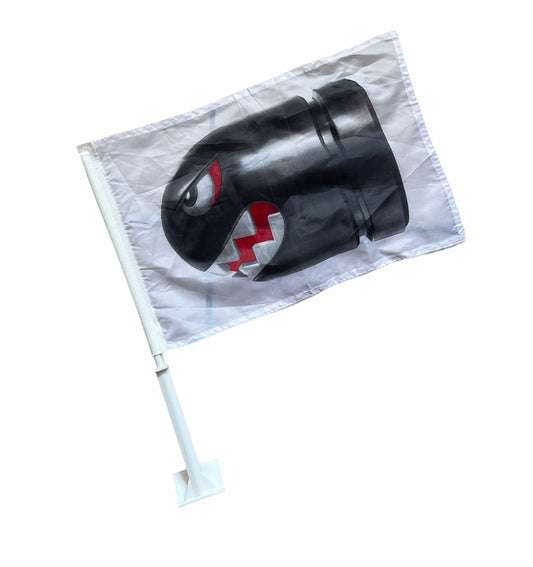 Bandera con forma de bala para ventana con clip para Ford, Dodge, Chrysler, GMC, Nissan y Toyota