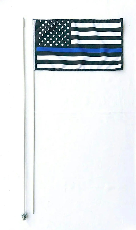 JLP Scrambler Predator Sportsman Trail Blazer Magnum 7' 2 Part Whip Flag Blue LINE