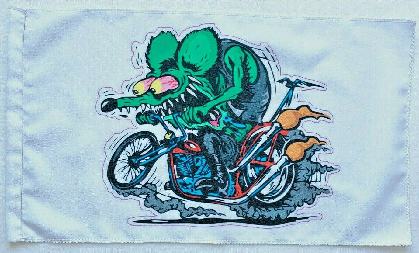JLP Rat Fink Toy Hauler Trailer Motor Home Coach 5TH Wheel Off Road Camper Flag Ratfink