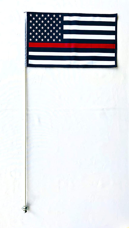 JLP Thin Red Line Raptor Tacoma Tundra Flexible 6' ATV Whip Flag Glamis