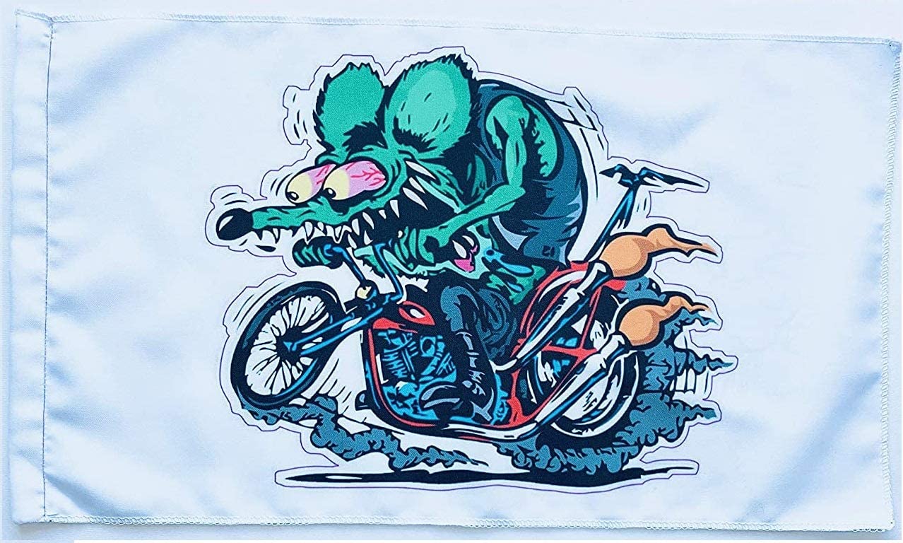 Yamaha Raptor Warrior YFZ450 Blaster 6' ATV Whip Flag Rat Fink