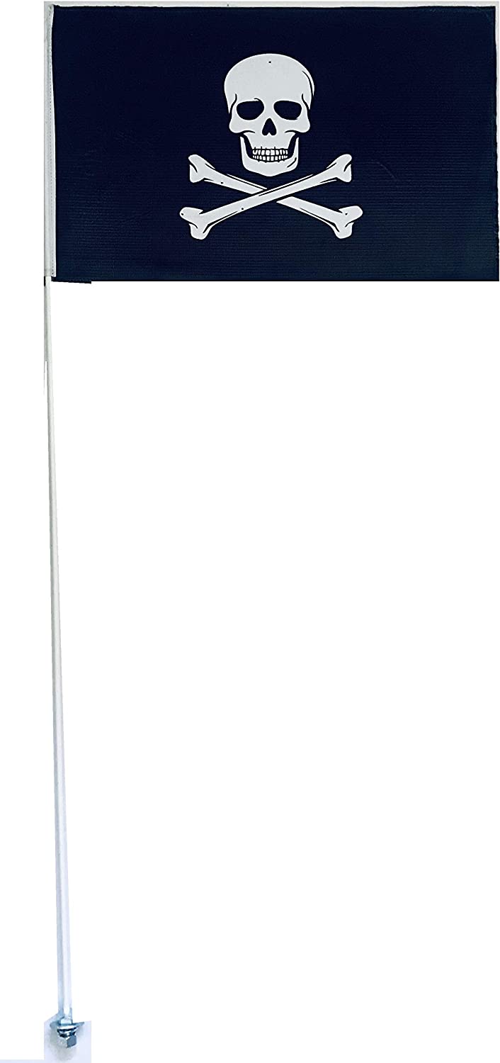 JLP Silverado Sierra Raptor Tacoma Tundra Flexible 3.5' ATV Whip Flag Heavy Duty Pirate