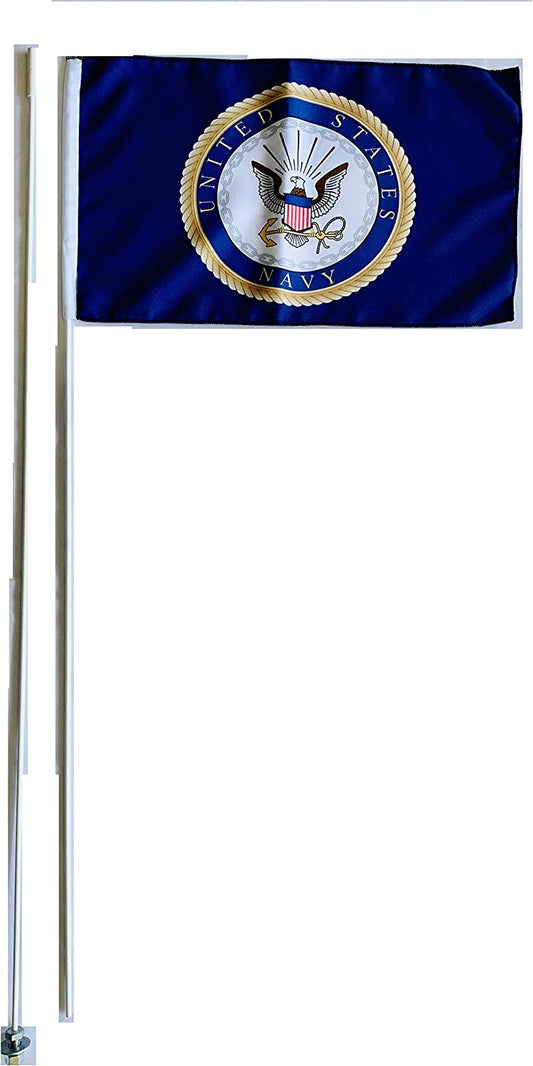 JLP Can Am Maverick X3 Polaris RZR Yamaha YXZ1000 2 Part 7' Whip Flag Navy