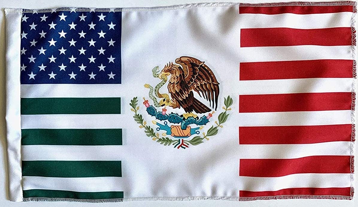 Silverado Sierra Raptor Tacoma Tundra Flexible 6' ATV Whip Flag Breast Mexico USA friendship