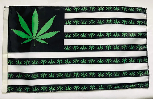 RV Toy Hauler Trailer Motor Home Coach 5TH Marijuana Leaves Flag