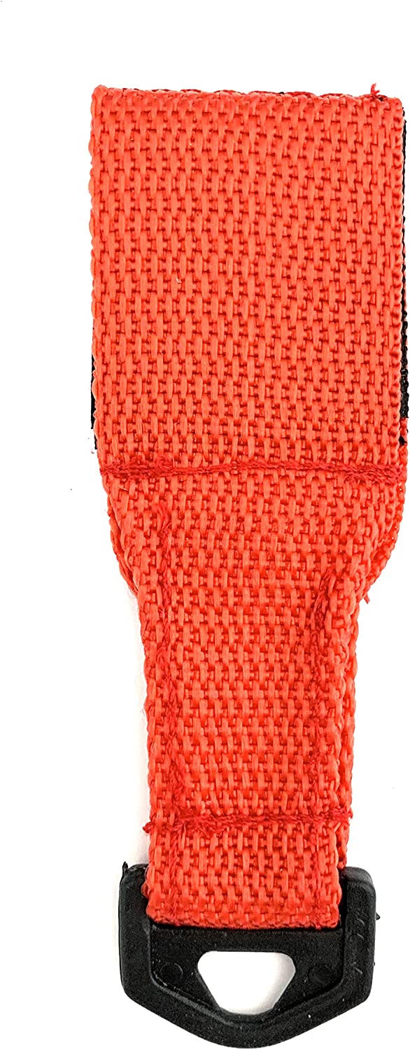 Colored Web Belt Loop Key Chain Holder 4 1/2" w/D Ring - Contractors/General Use