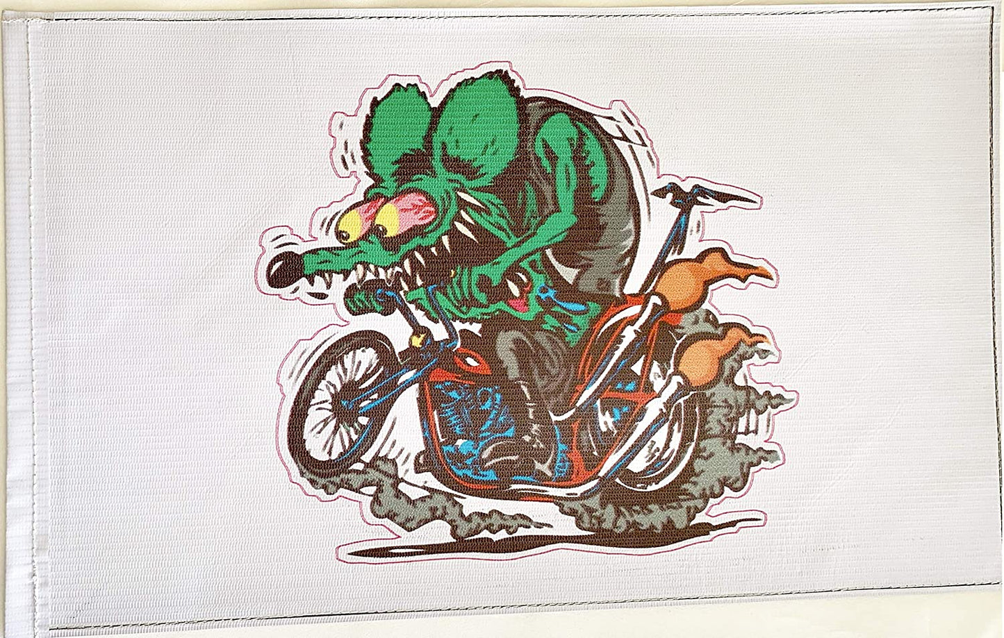 Bandera tipo látigo para vehículos todo terreno JLP Can Am Maverick X3 Polaris de 6 pies Bandera resistente Glamis Rat Fink